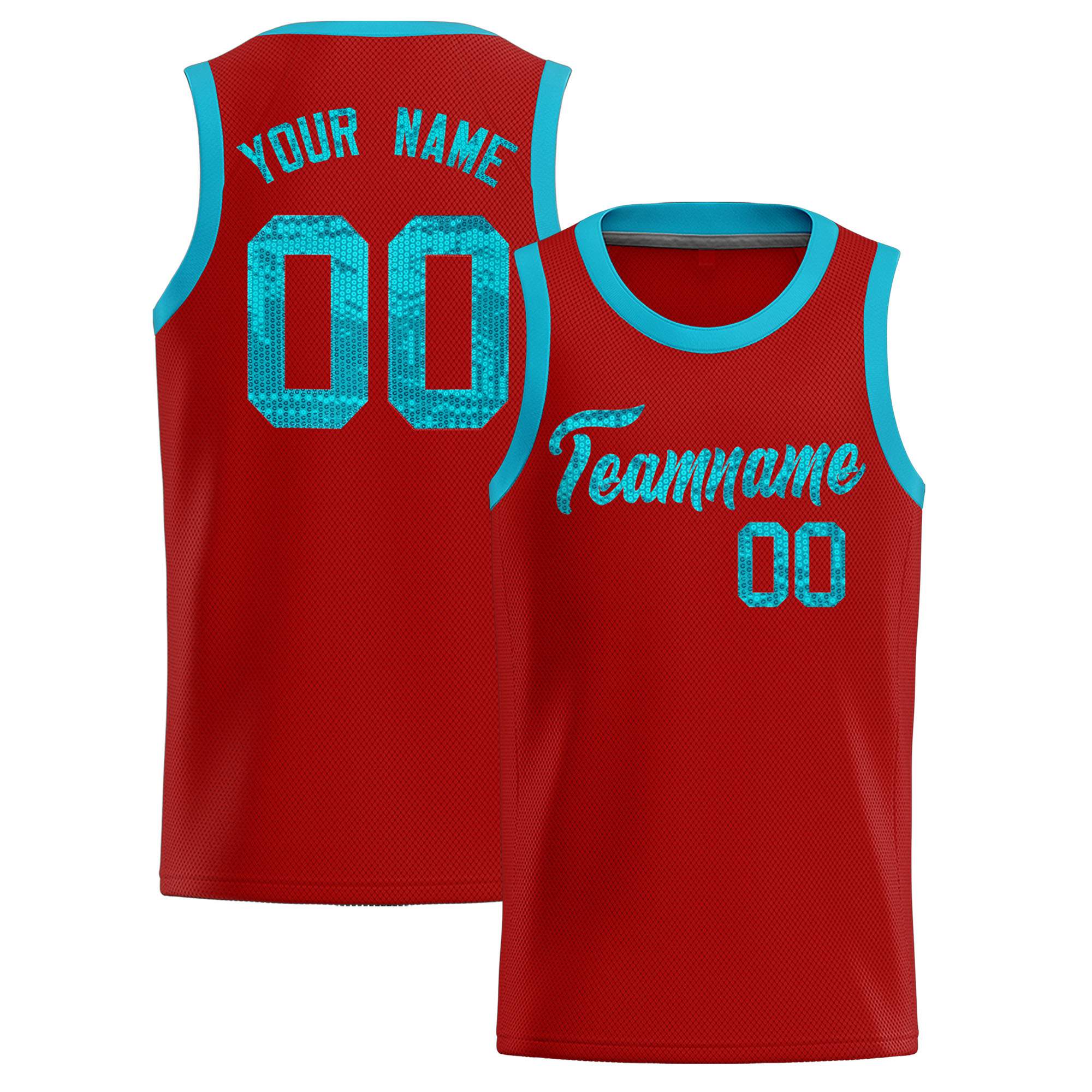 Custom Orange Sequined Tops Athletic Basketball Jersey