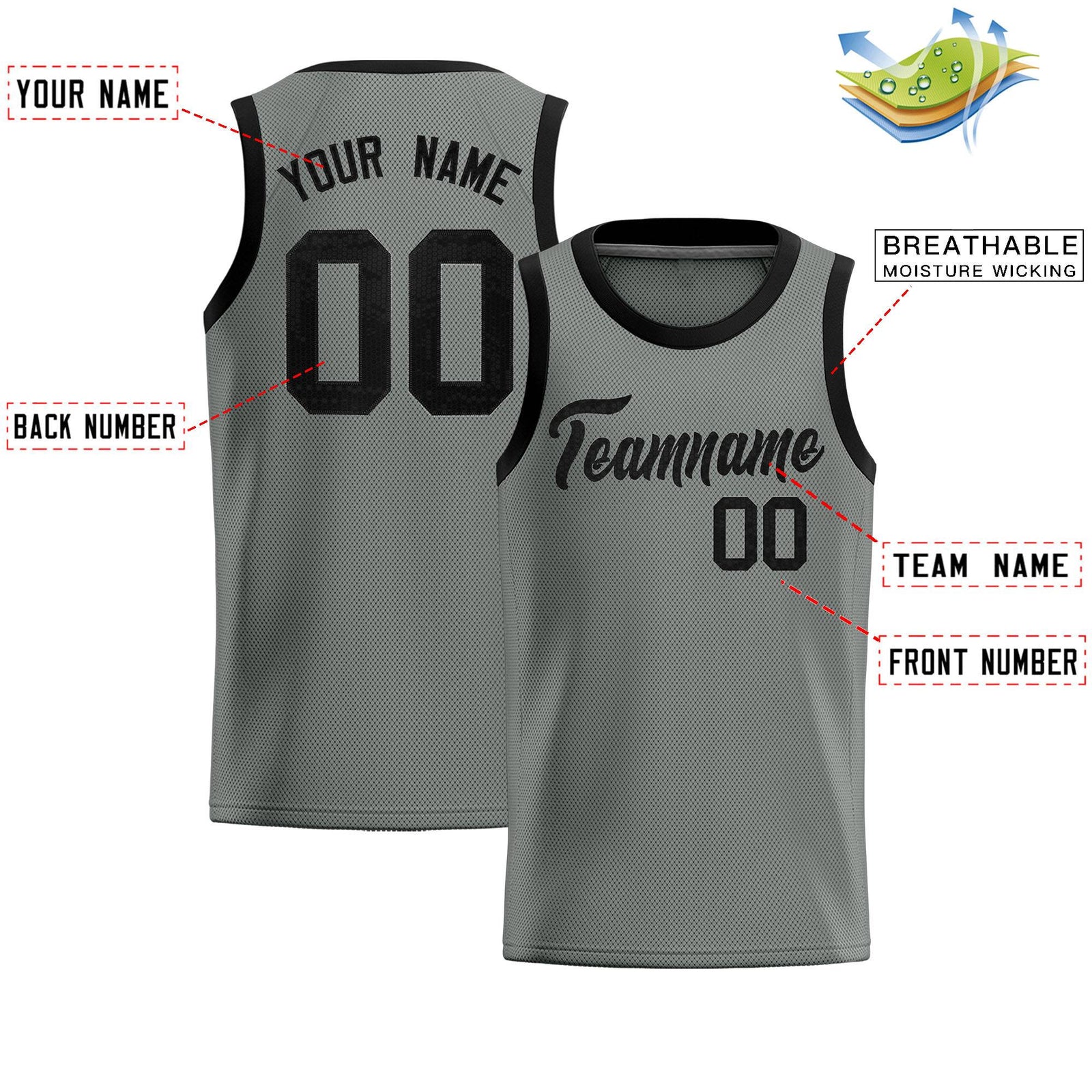 Custom Gray Sequined Tops Athletic Basketball Jersey