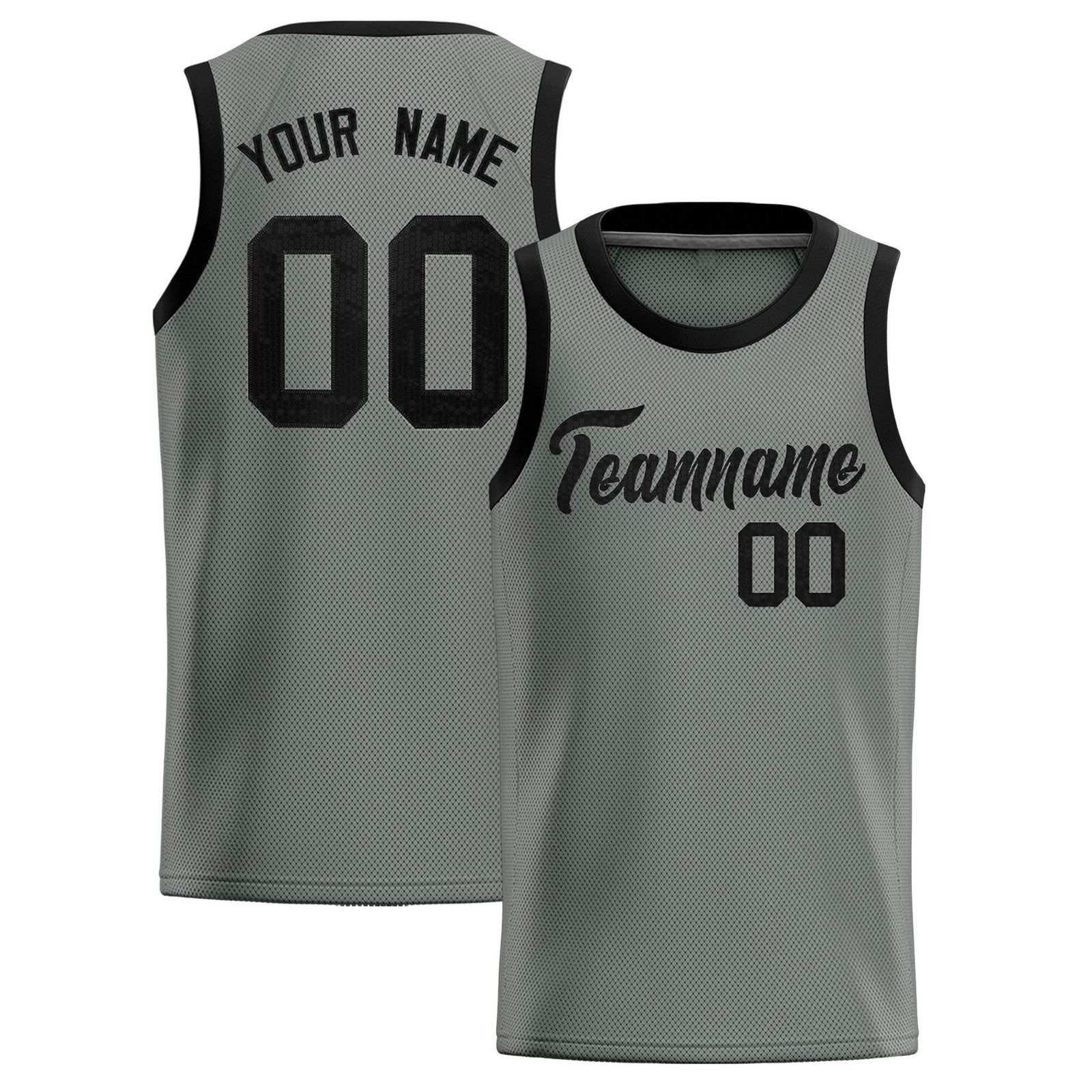 Custom Gray Sequined Tops Athletic Basketball Jersey