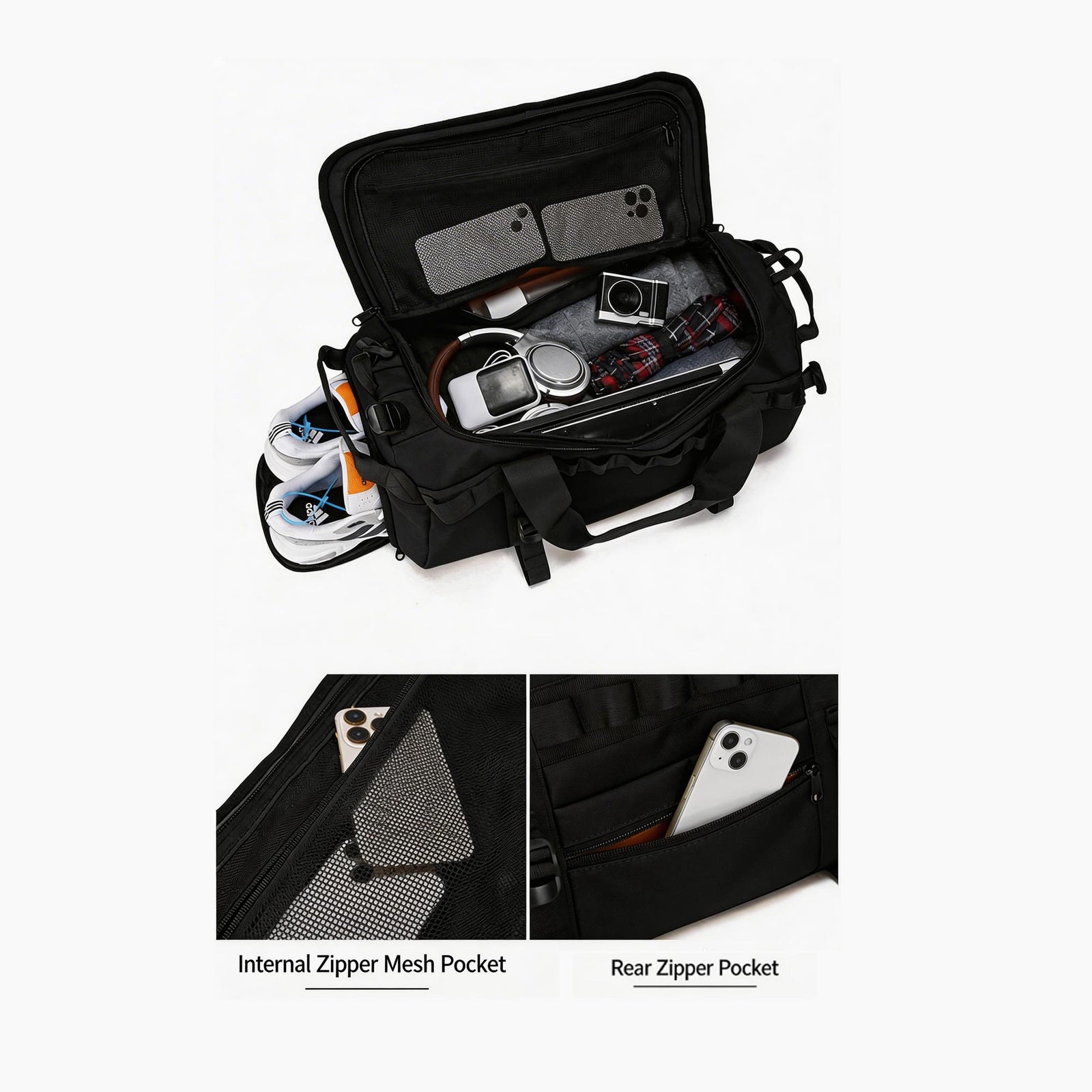 Waterproof Camping Duffel Bag – Outdoor Travel Storage Bag with Wet Dry Compartment