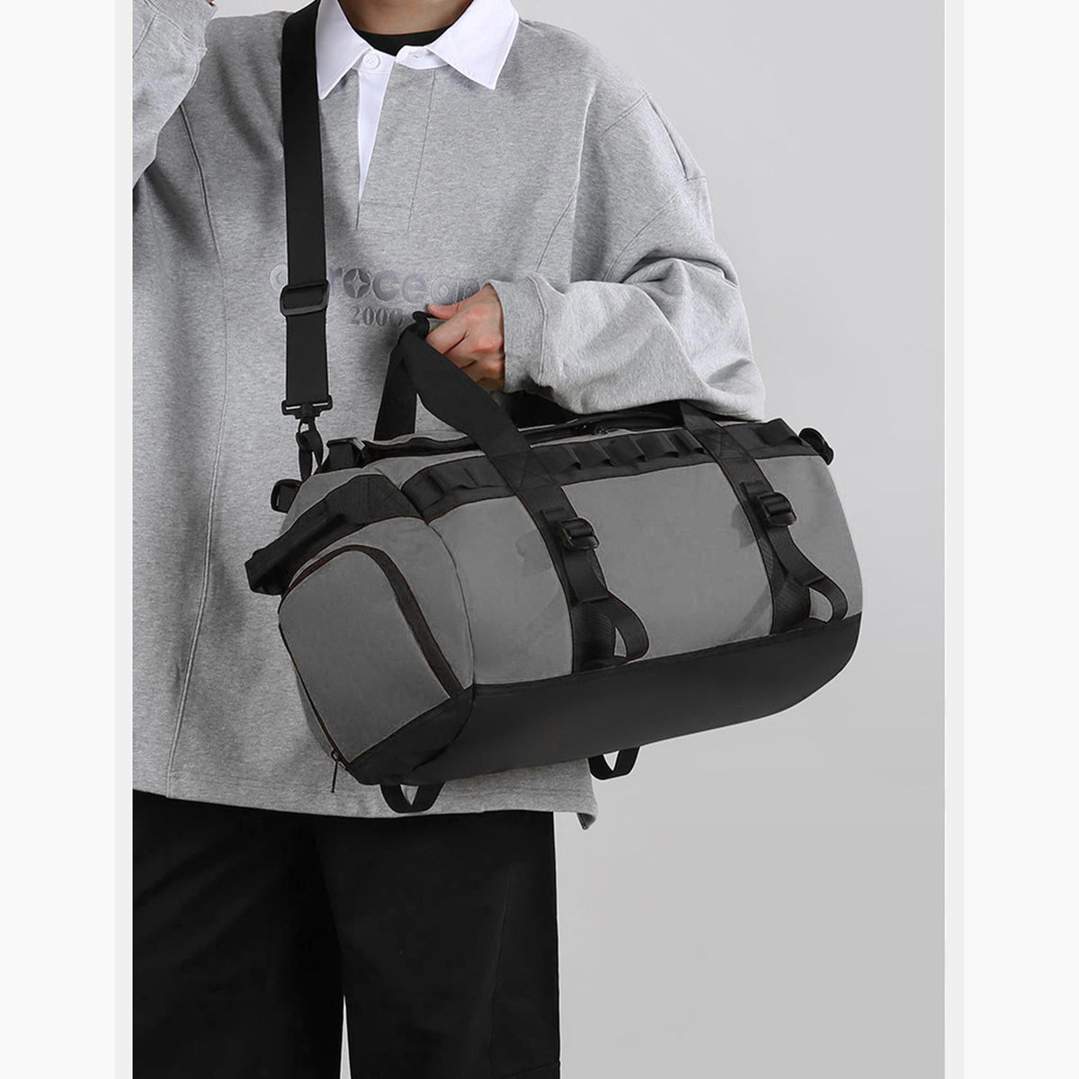 Waterproof Camping Duffel Bag – Outdoor Travel Storage Bag with Wet Dry Compartment
