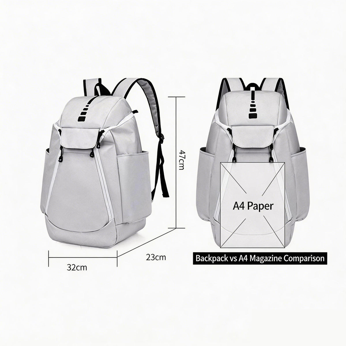 Custom Basketball Backpack – Large Capacity Oxford Sports Training Backpack with Ball Storage Compartment