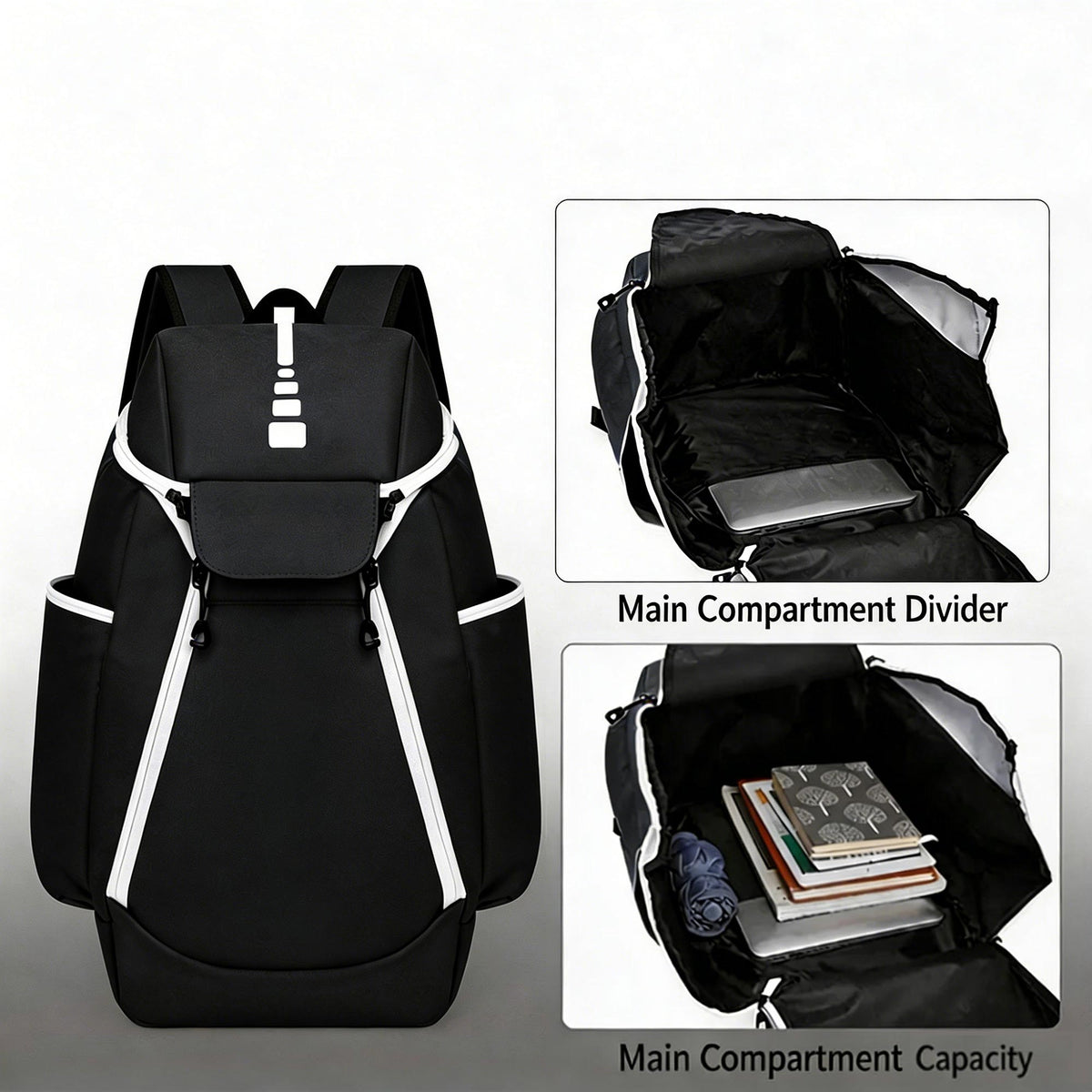 Custom Basketball Backpack – Large Capacity Oxford Sports Training Backpack with Ball Storage Compartment