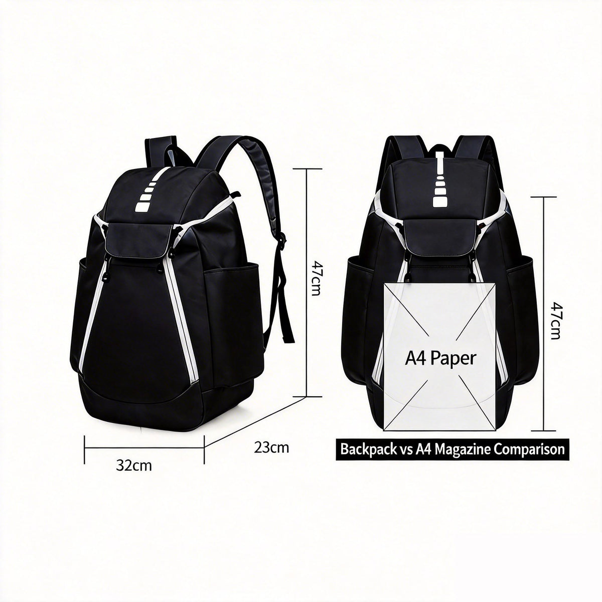 Custom Basketball Backpack – Large Capacity Oxford Sports Training Backpack with Ball Storage Compartment