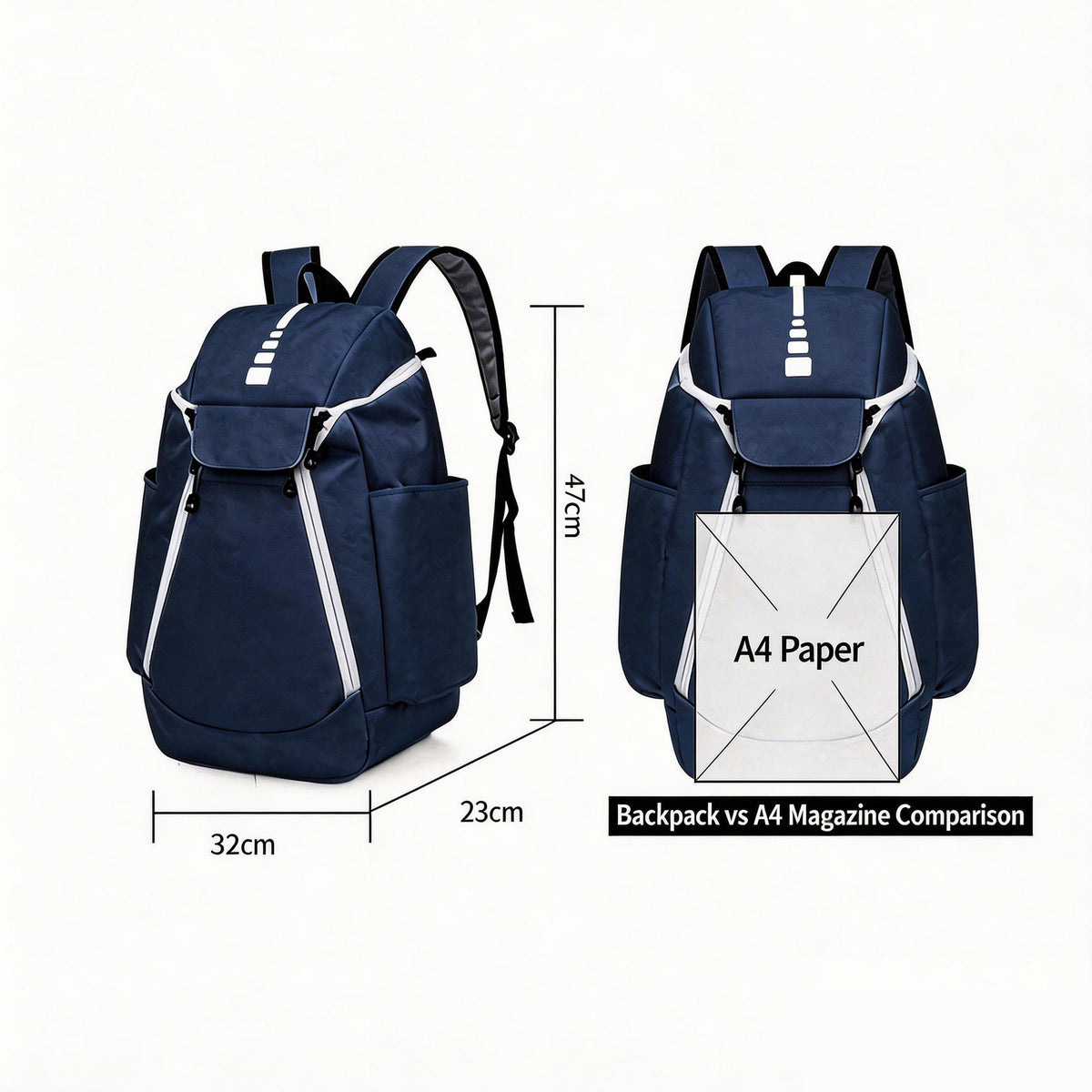 Custom Basketball Backpack – Large Capacity Oxford Sports Training Backpack with Ball Storage Compartment