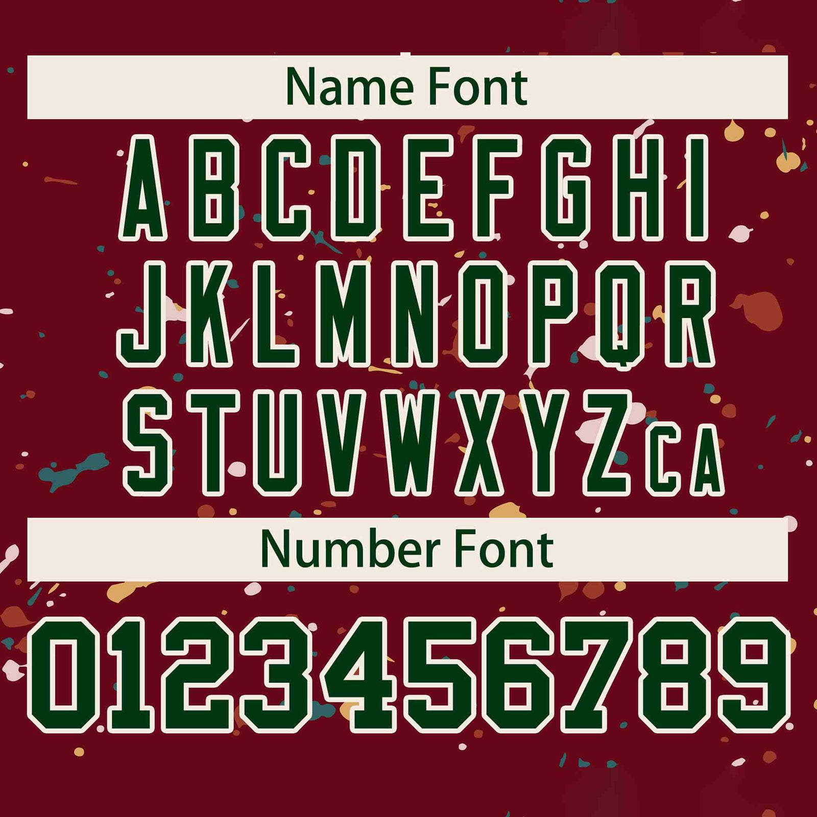 Custom Crimson Green-Cream Splash Graffiti Pattern Authentic Baseball Jersey