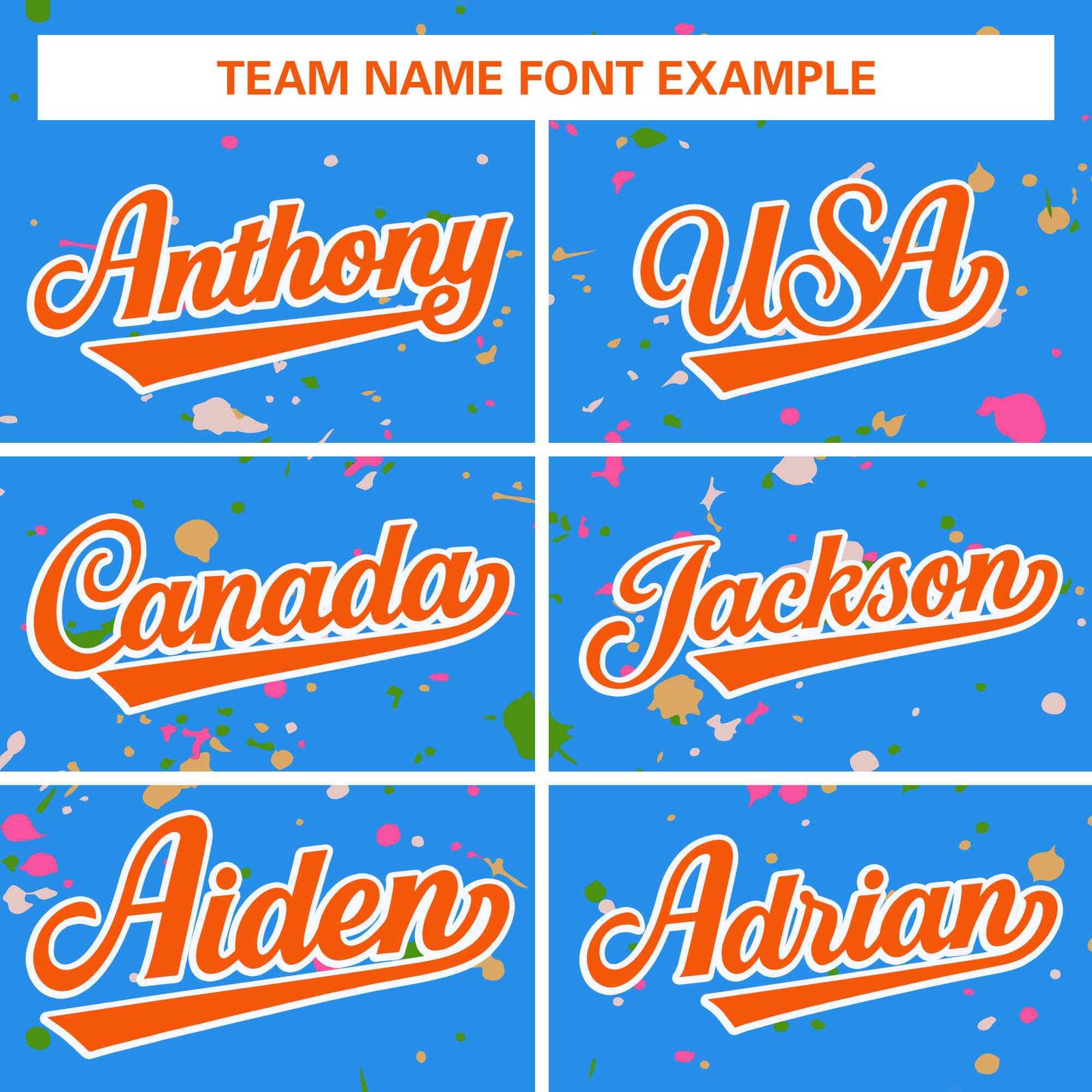 Custom Powder Blue Orange-White Splash Graffiti Pattern Authentic Baseball Jersey