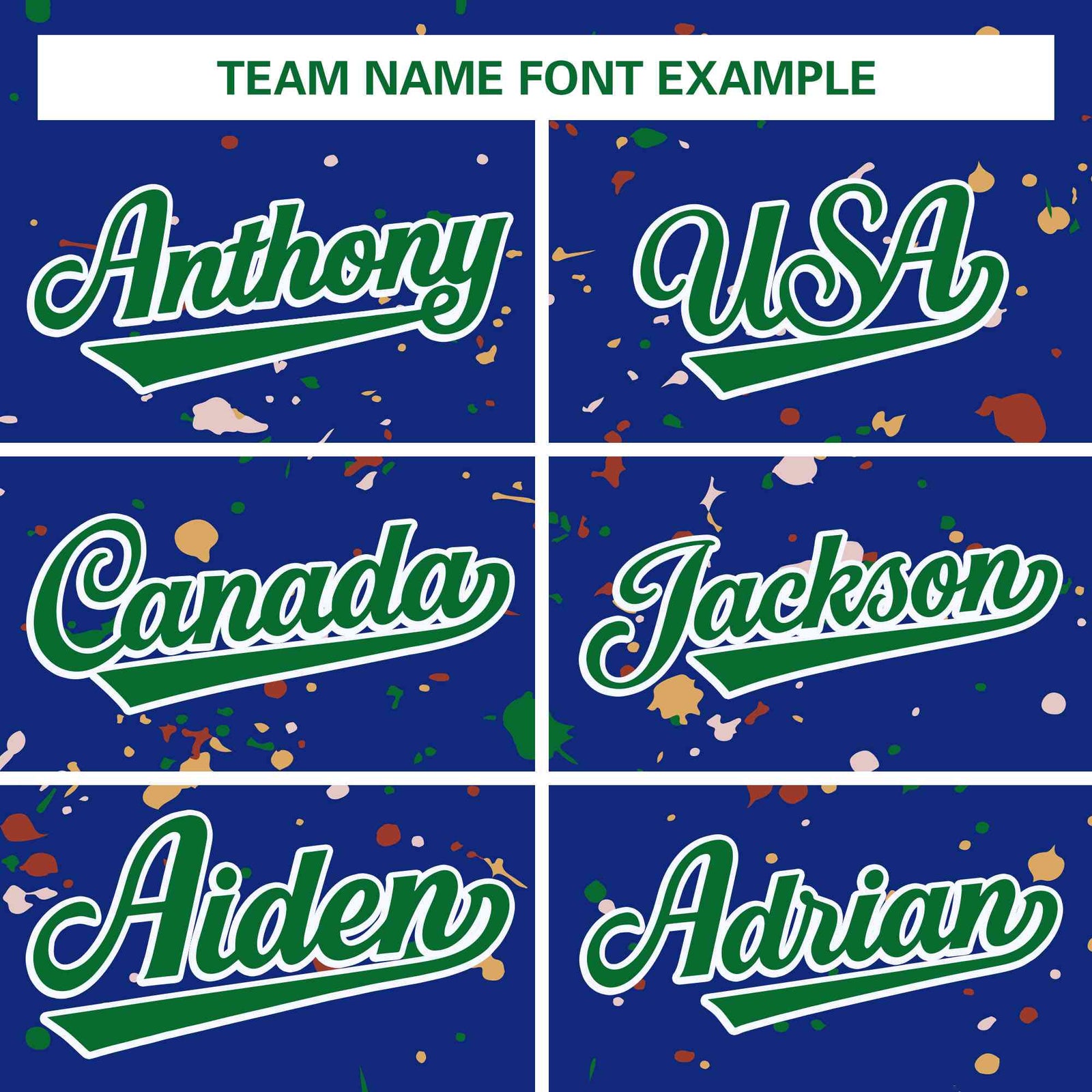 Custom Royal Kelly Green-White Splash Graffiti Pattern Authentic Baseball Jersey