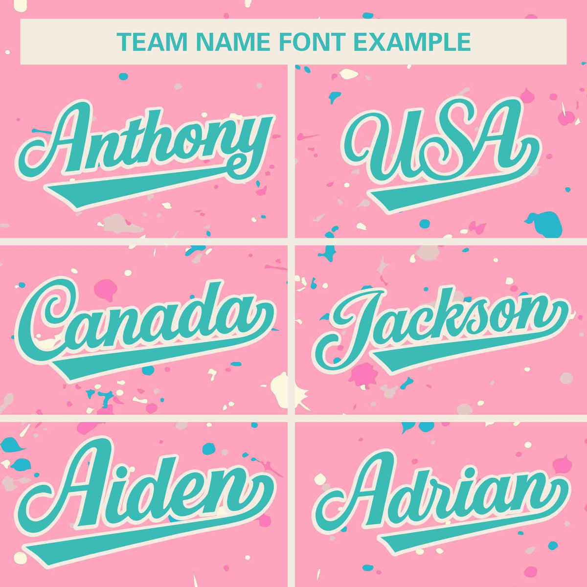 Custom Pink Aqua-Cream Splash Graffiti Pattern Authentic Baseball Jersey