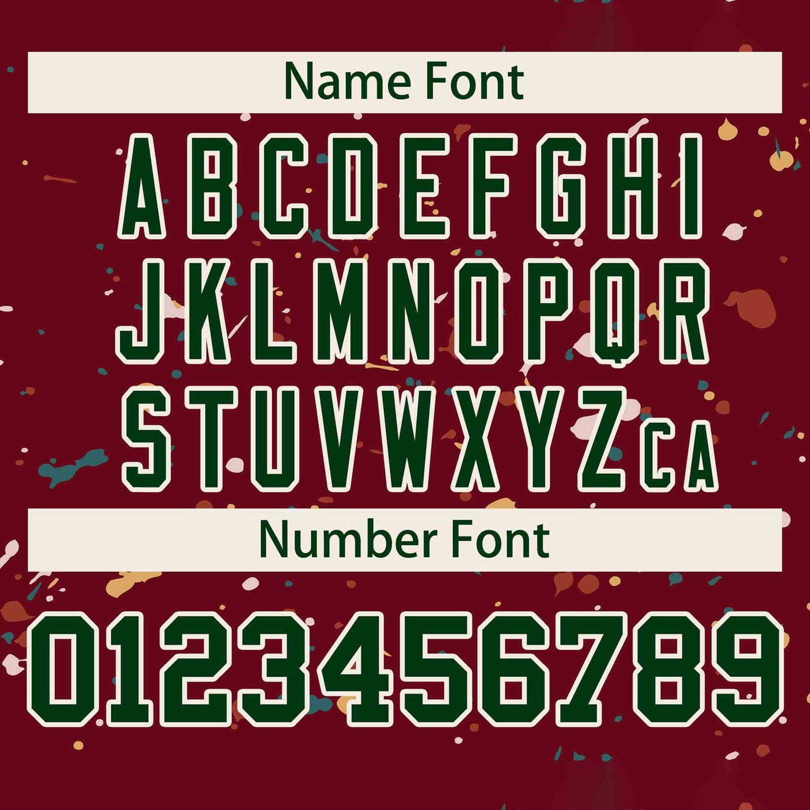 Custom Crimson Green-Cream Splash Graffiti Pattern Authentic Baseball Jersey