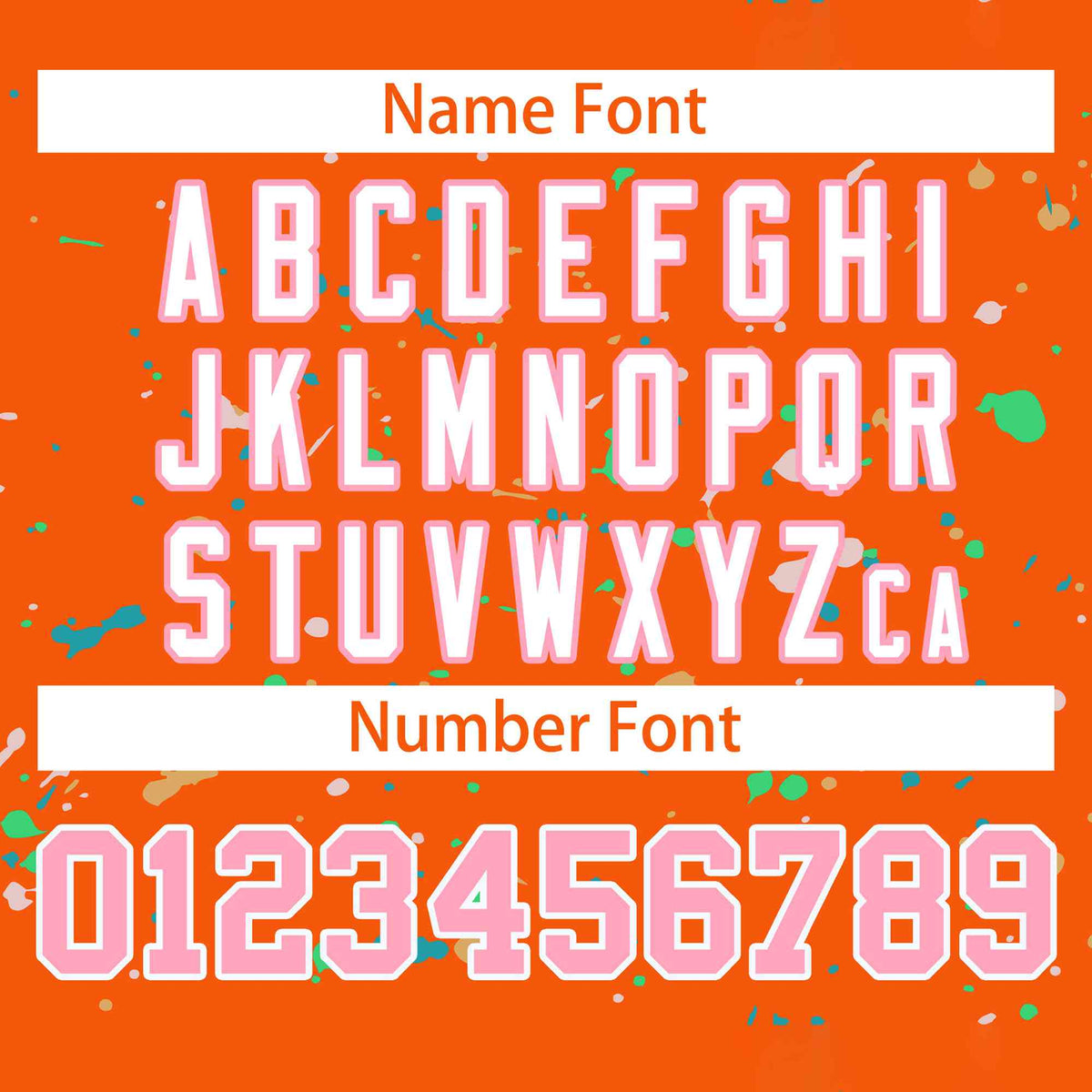 Custom Orange Pink-White Splash Graffiti Pattern Authentic Baseball Jersey