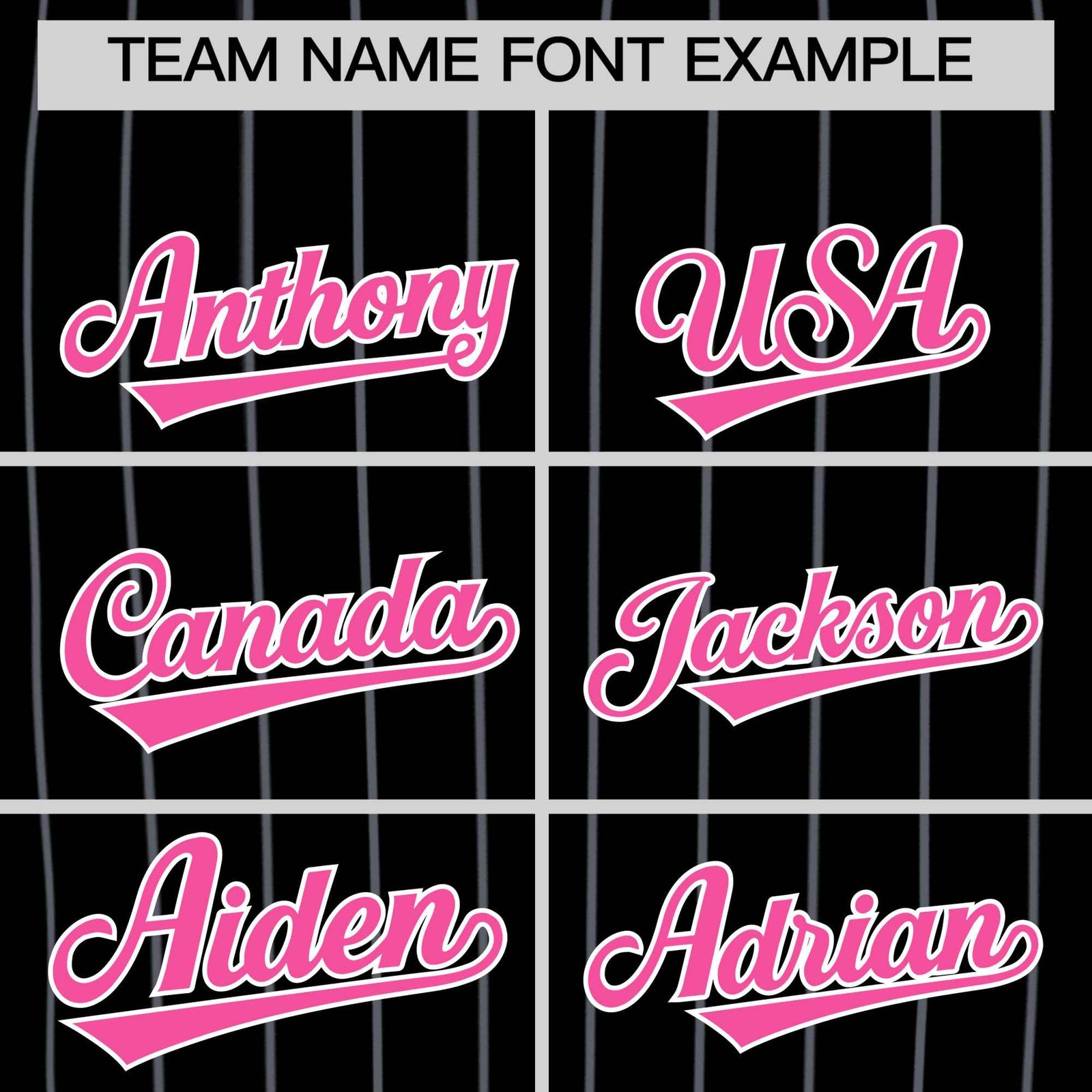 Custom Black Pink Pinstripe Authentic Baseball Jersey| KXKSHOP