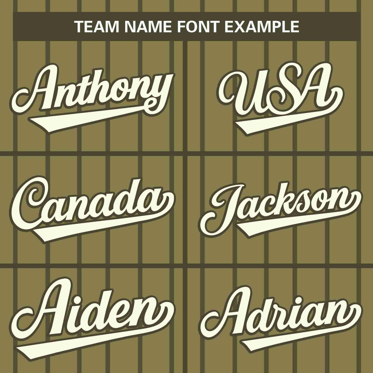 Custom Desert Yellow Olive Stripe Fashion Design Full Button Authentic Baseball Jersey