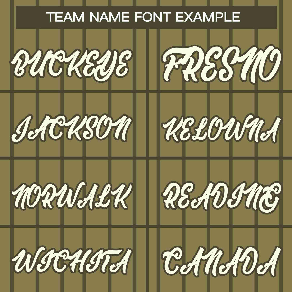 Custom Desert Yellow Olive Stripe Fashion Design Full Button Authentic Baseball Jersey