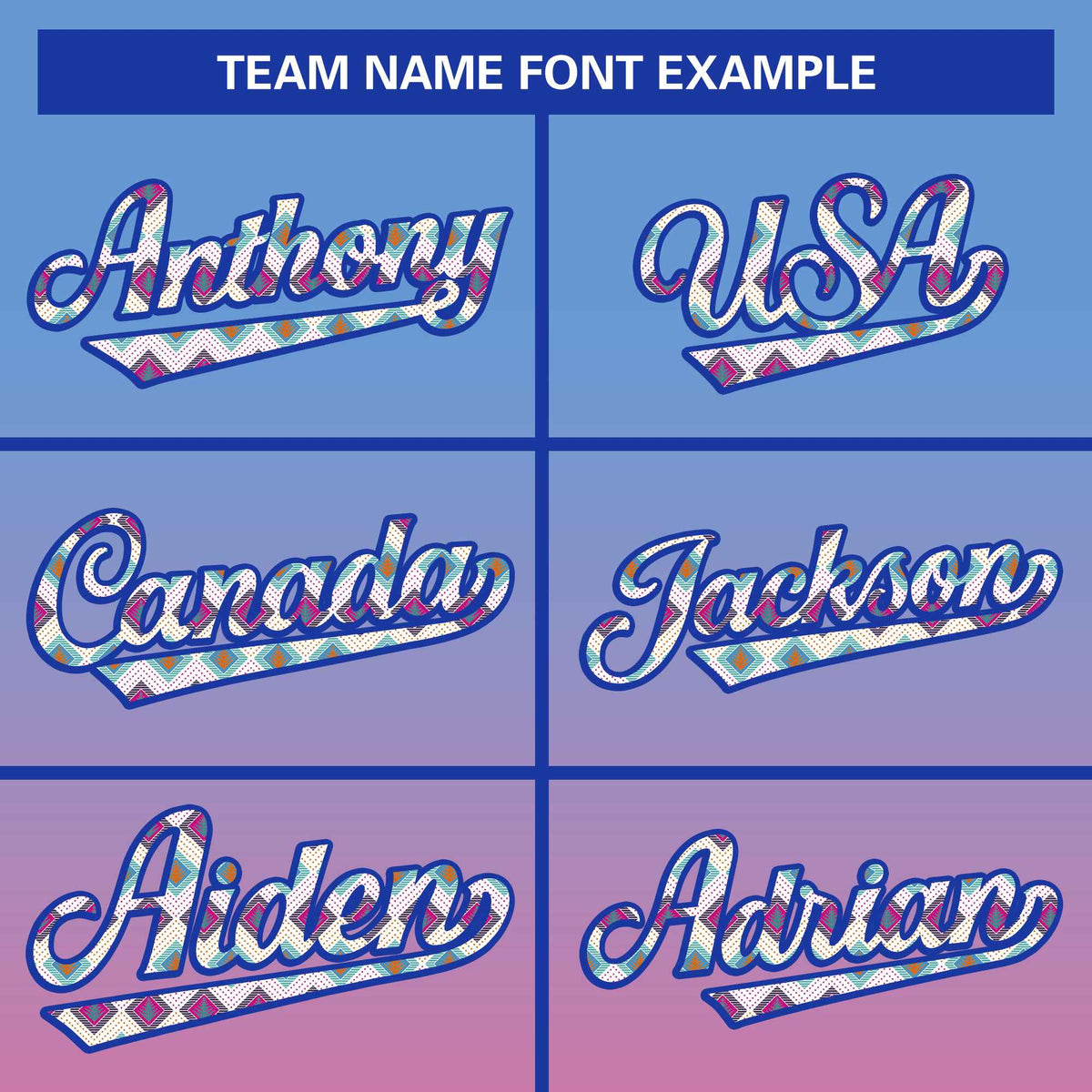 Custom Gradient Fashion Baseball Jersey Personalized Ethnic Pattern Name Number for Men Women Youth