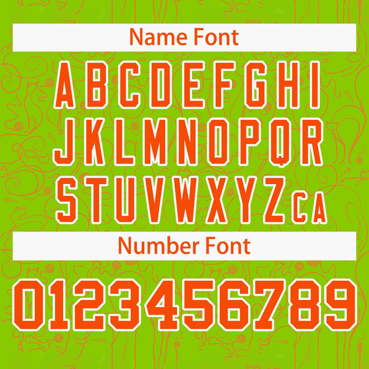 Custom Neon Green Orange Line Art Graffiti Pattern Design Authentic Baseball Jersey