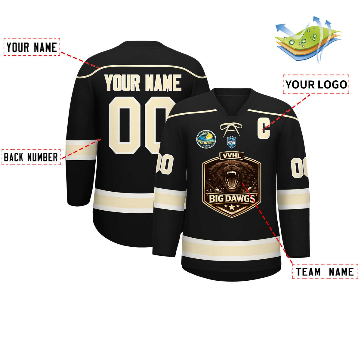 VVHL S10 BIG DAWGS Hockey Jersey