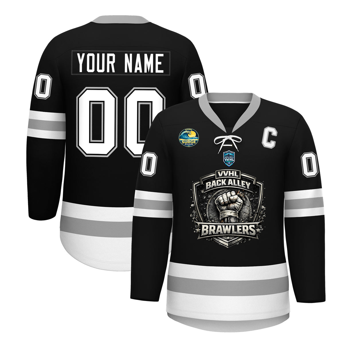 VVHL S10 BACK ALLEY BRAWLERS Hockey Jersey
