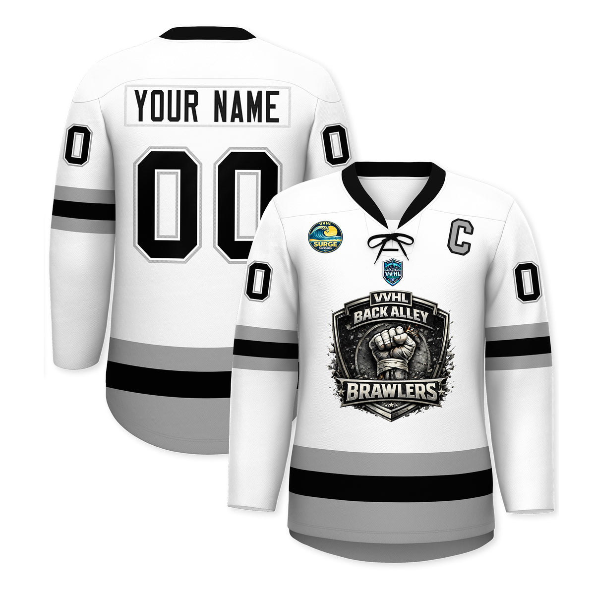 VVHL S10 BACK ALLEY BRAWLERS Hockey Jersey