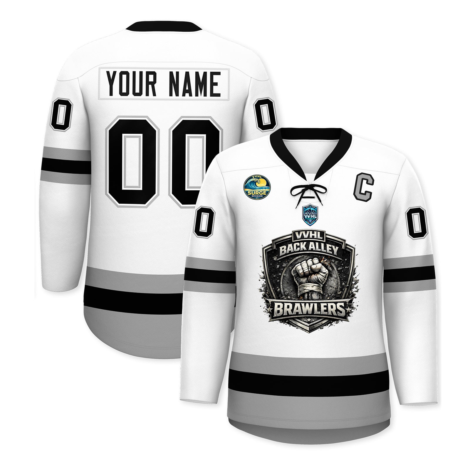 VVHL S10 BACK ALLEY BRAWLERS Hockey Jersey