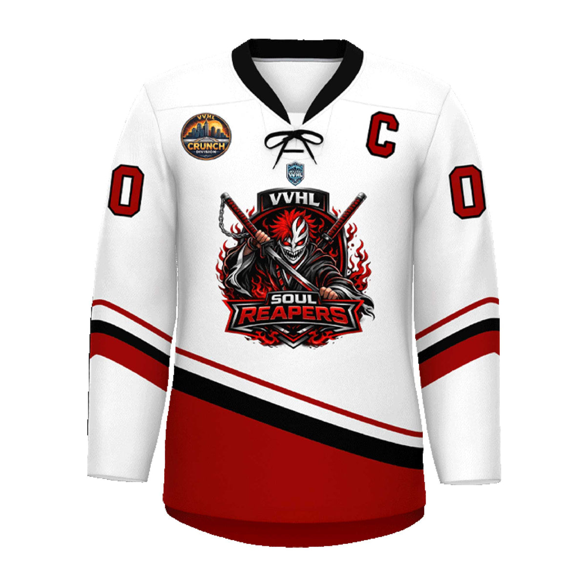 VVHL S10 SOUL REAPERS Black WHite Hockey Jersey