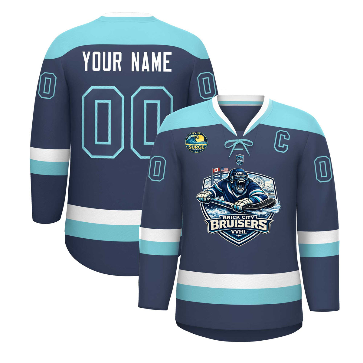 VVHL S10 BRICK CITY BRUISERS Hockey Jersey
