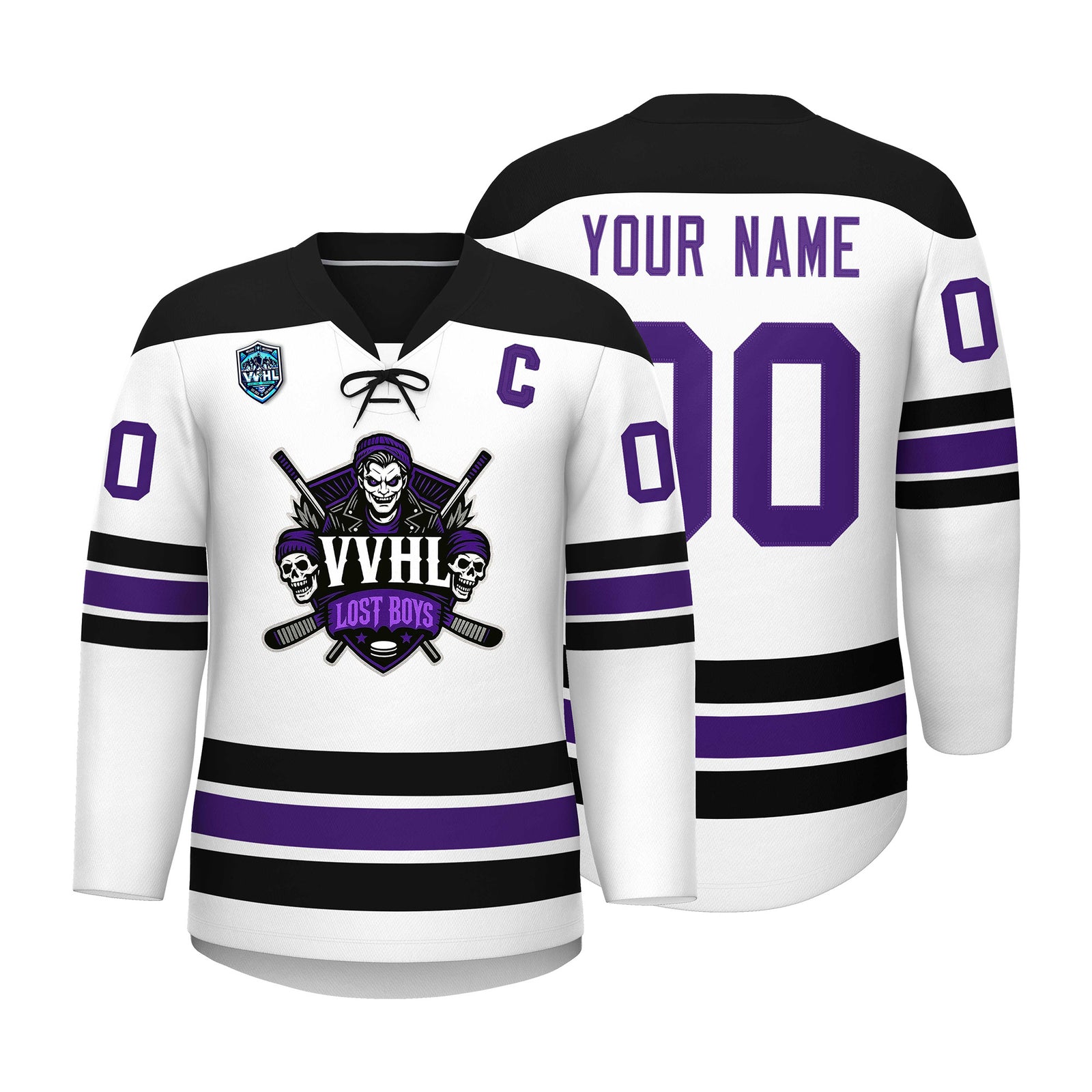 VVHL S7 Lost Boys Black White Hockey Jersey