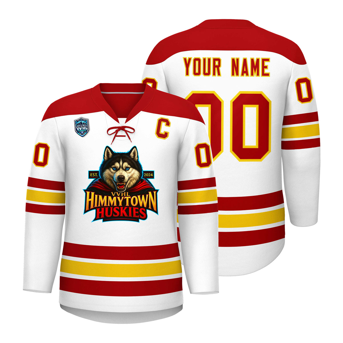 VVHL S7 Himmytown Huskies Sky Blue White Hockey Jersey