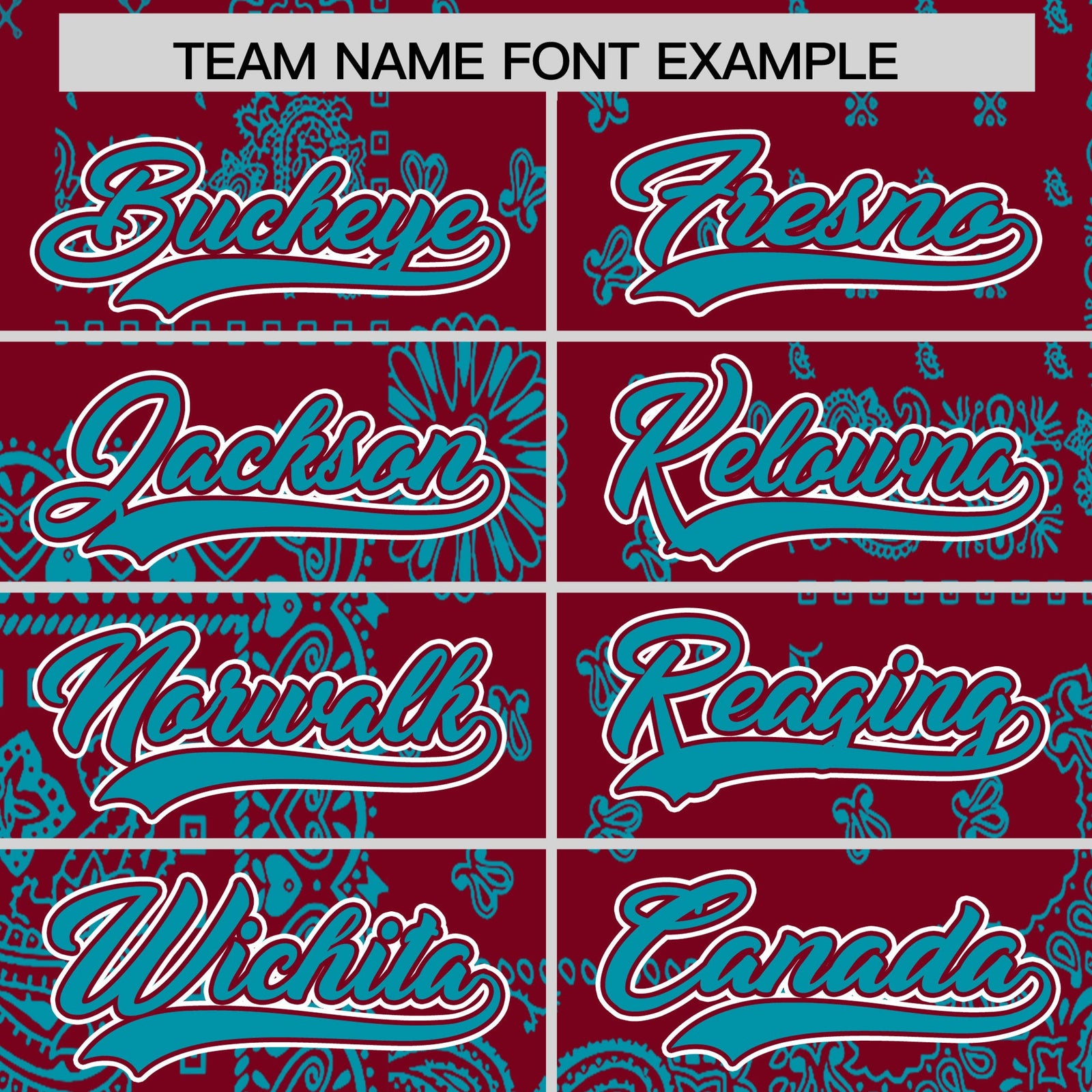 Custom Teal White Crimson Cashew Flower Graffiti Pattern V-Neck Hockey Jersey| KXKSHOP