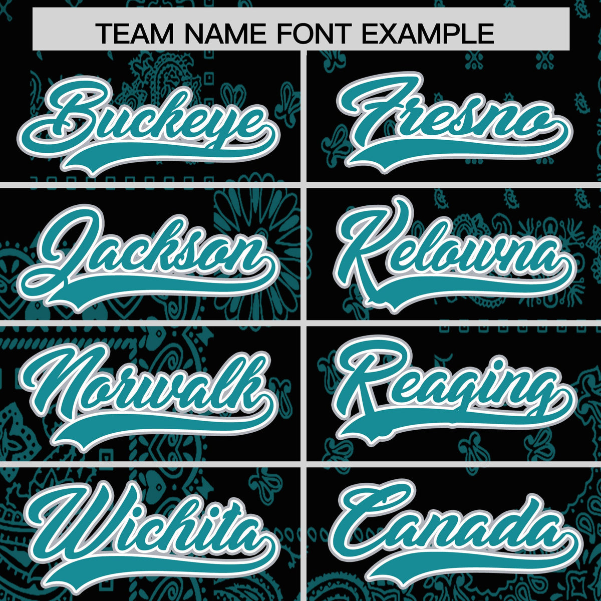 Custom Aqua Black White Cashew Flower Graffiti Pattern V-Neck Hockey Jersey| KXKSHOP