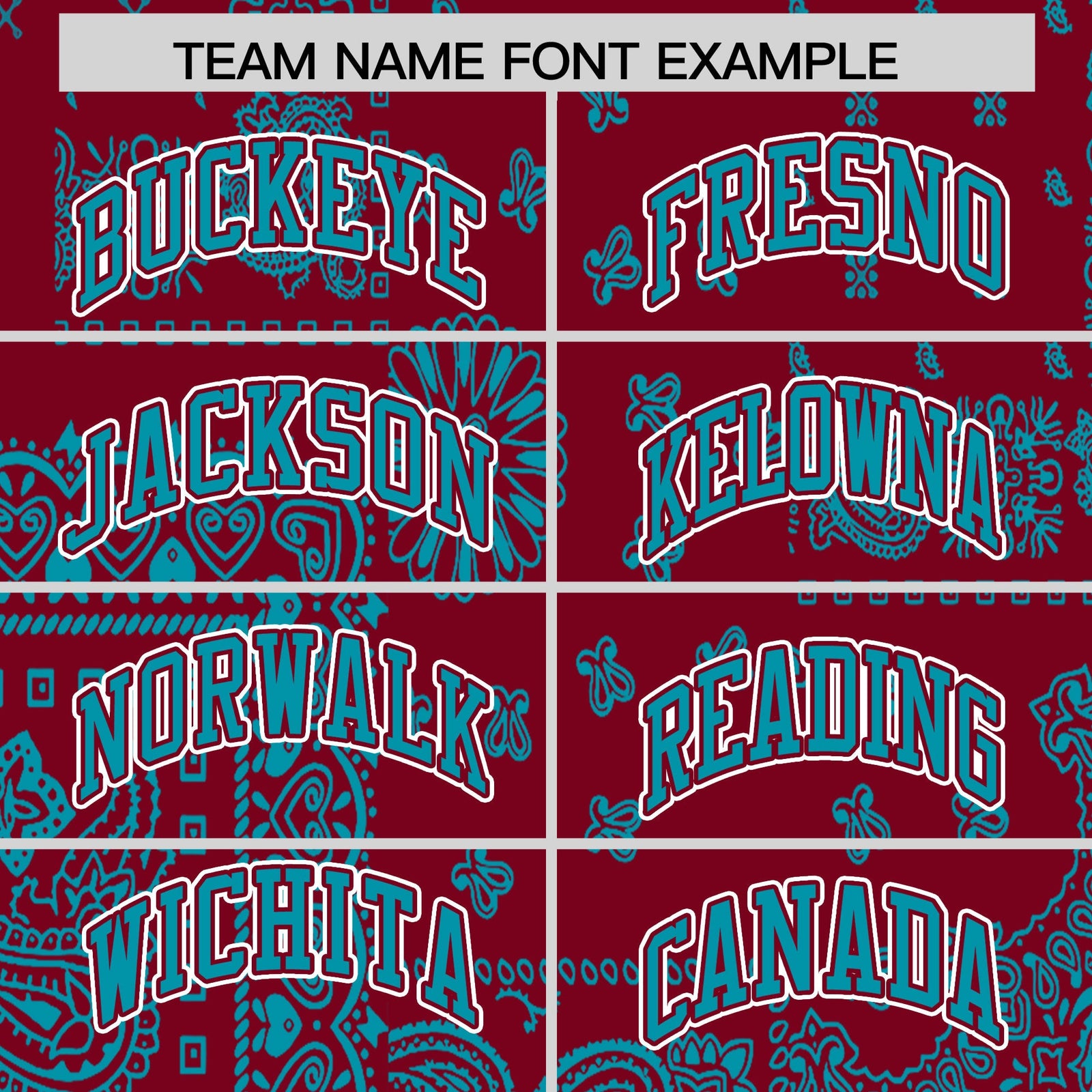 Custom Teal White Crimson Cashew Flower Graffiti Pattern V-Neck Hockey Jersey| KXKSHOP