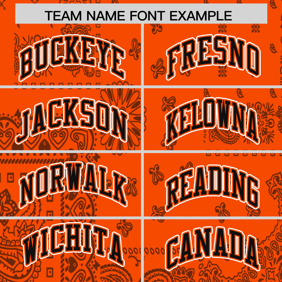 Custom Orange Black White Cashew Flower Graffiti Pattern V-Neck Hockey Jersey| KXKSHOP