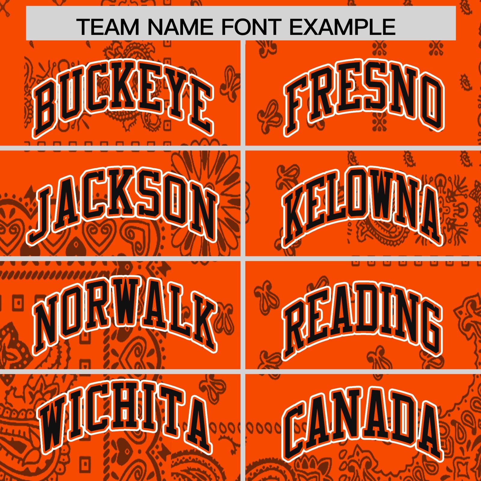 Custom Orange Black White Cashew Flower Graffiti Pattern V-Neck Hockey Jersey| KXKSHOP