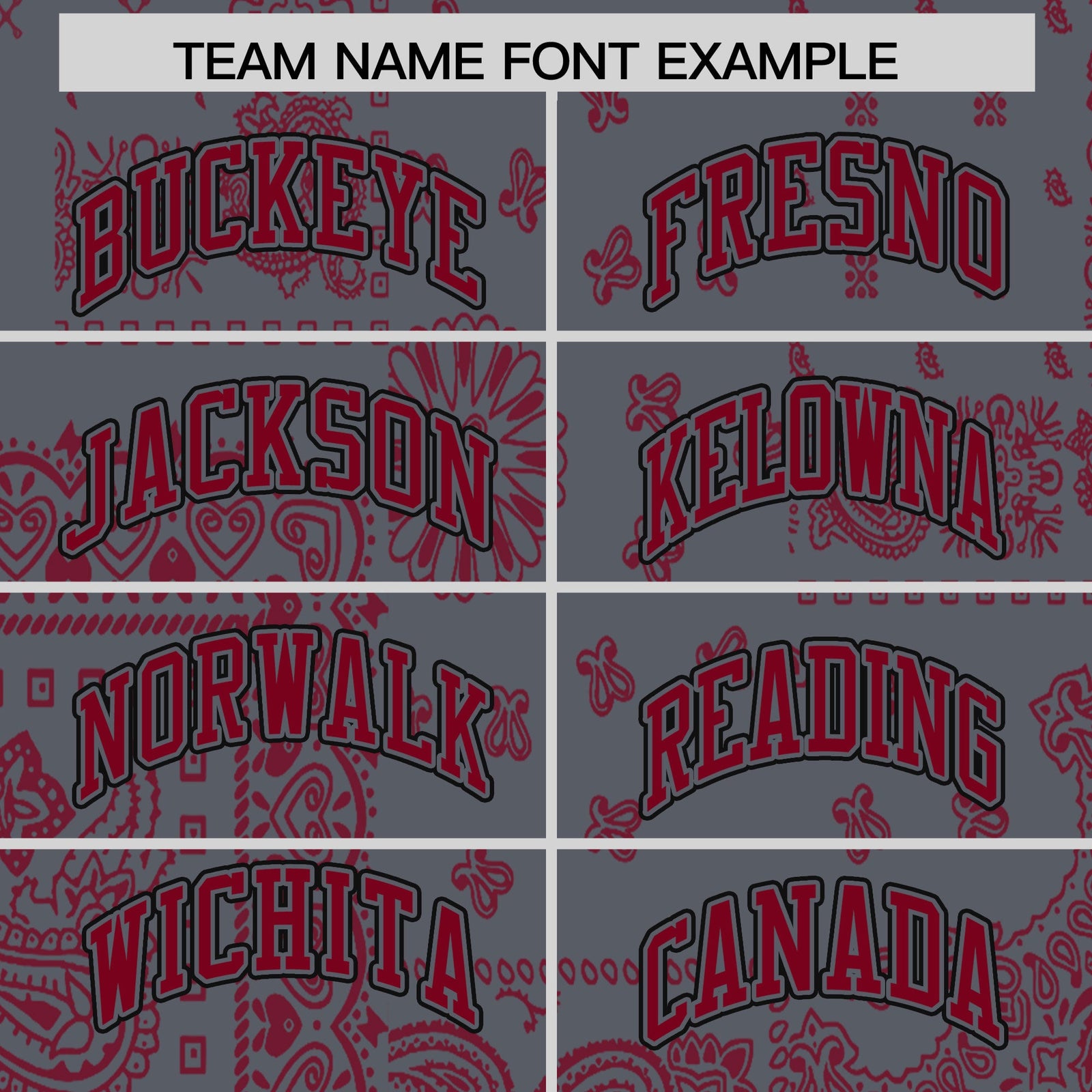 Custom Red Dark Gray White Cashew Flower Graffiti Pattern V-Neck Hockey Jersey| KXKSHOP