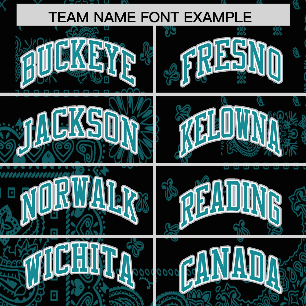 Custom Aqua Black White Cashew Flower Graffiti Pattern V-Neck Hockey Jersey| KXKSHOP