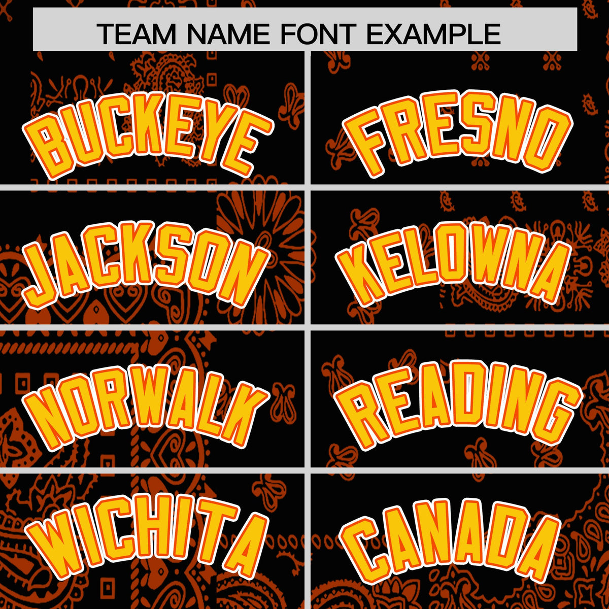 Custom Orange White Black Cashew Flower Graffiti Pattern V-Neck Hockey Jersey| KXKSHOP