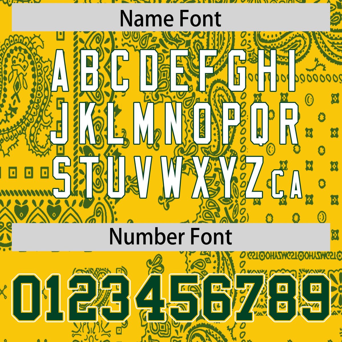 Custom Gold Green White Cashew Flower Graffiti Pattern V-Neck Hockey Jersey| KXKSHOP