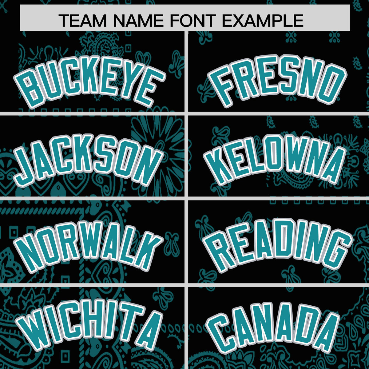 Custom Aqua Black White Cashew Flower Graffiti Pattern V-Neck Hockey Jersey| KXKSHOP