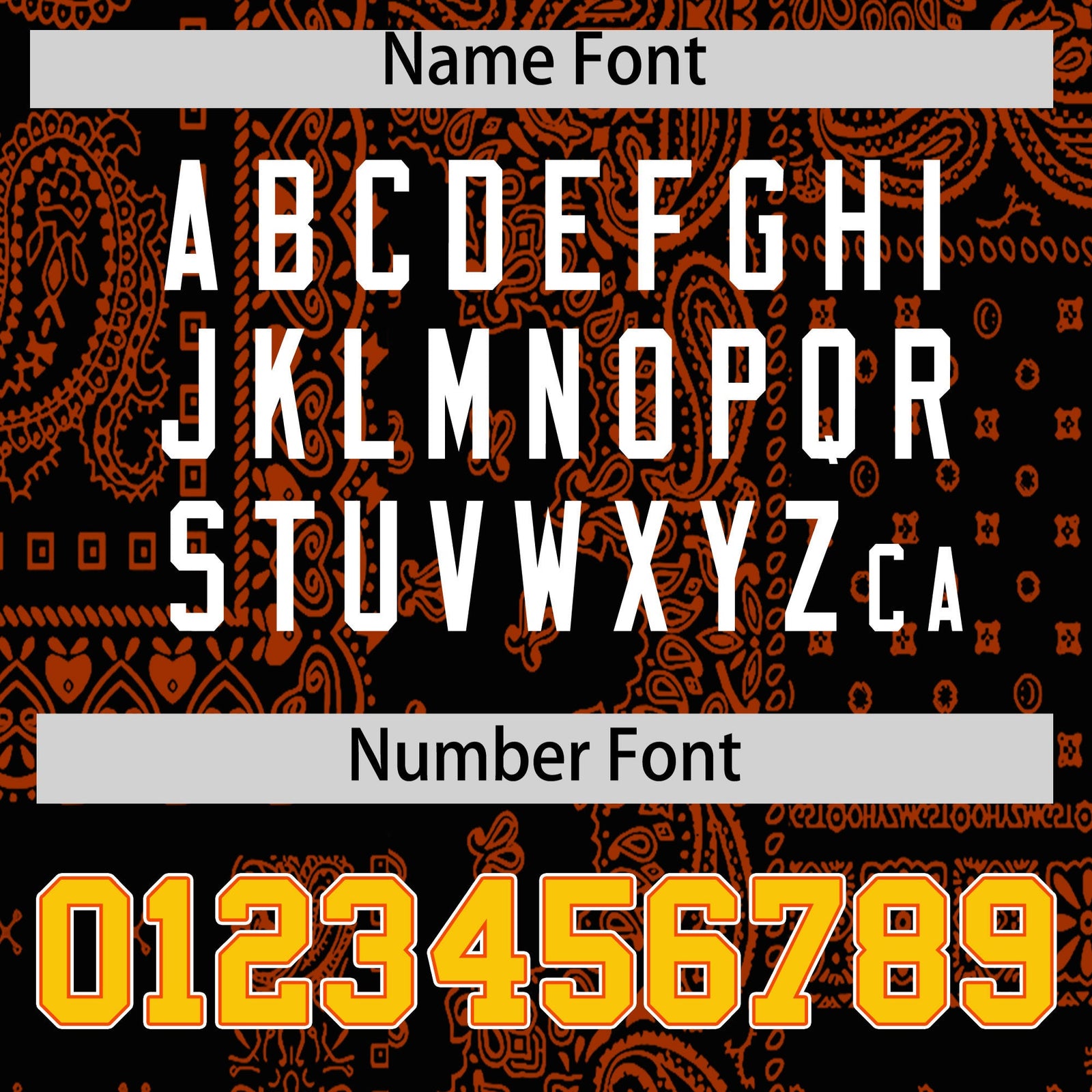 Custom Orange White Black Cashew Flower Graffiti Pattern V-Neck Hockey Jersey| KXKSHOP