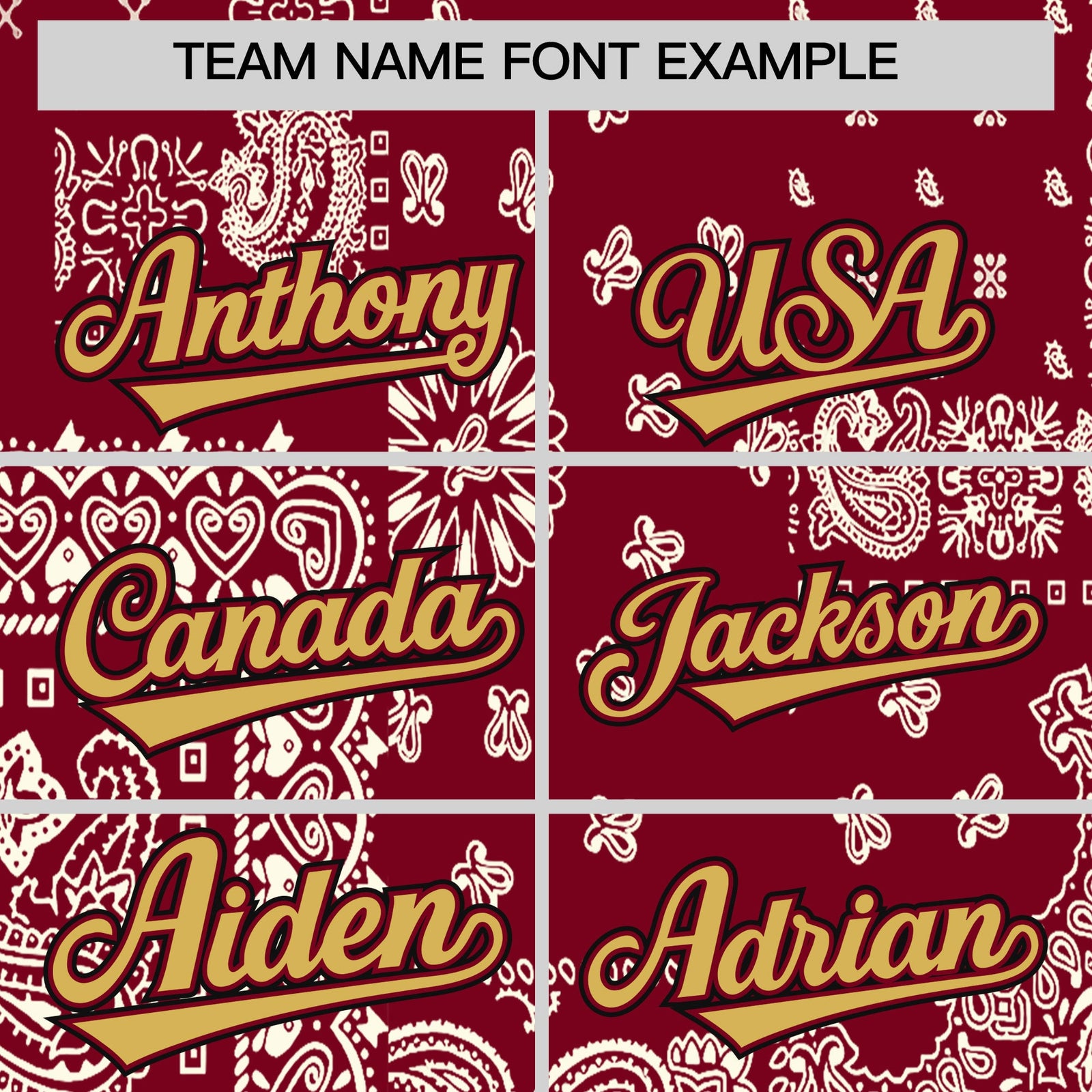 Custom Old Gold Crimson Cream Cashew Flower Graffiti Pattern V-Neck Hockey Jersey| KXKSHOP