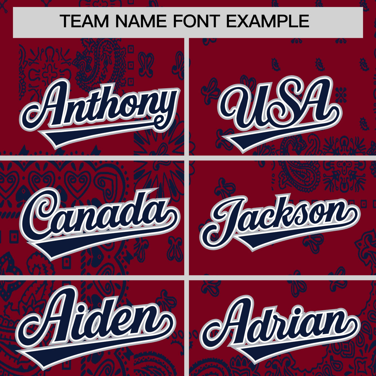 Custom Navy Crimson White Cashew Flower Graffiti Pattern V-Neck Hockey Jersey| KXKSHOP