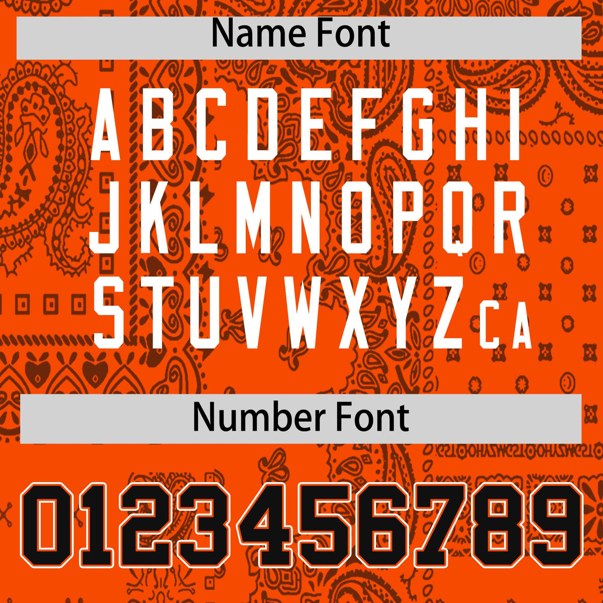 Custom Orange Black White Cashew Flower Graffiti Pattern V-Neck Hockey Jersey| KXKSHOP