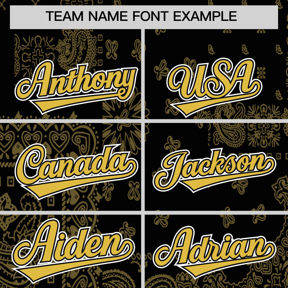 Custom Old Gold Black White Cashew Flower Graffiti Pattern V-Neck Hockey Jersey| KXKSHOP