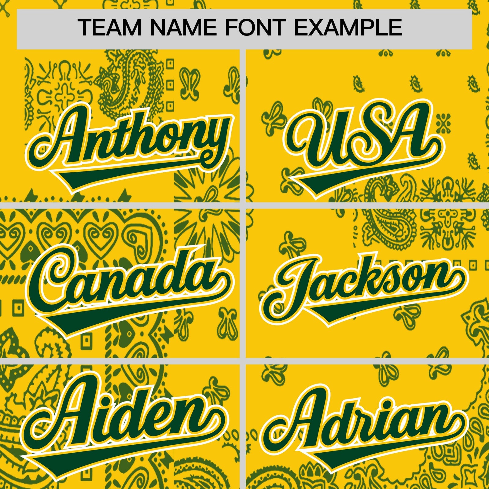 Custom Gold Green White Cashew Flower Graffiti Pattern V-Neck Hockey Jersey| KXKSHOP