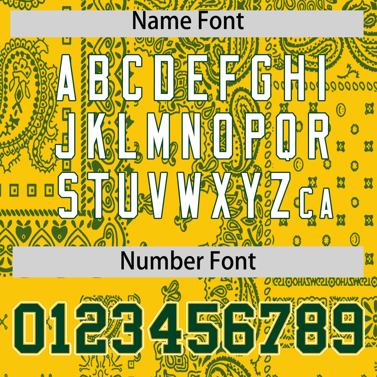 Custom Gold Green White Cashew Flower Graffiti Pattern V-Neck Hockey Jersey| KXKSHOP