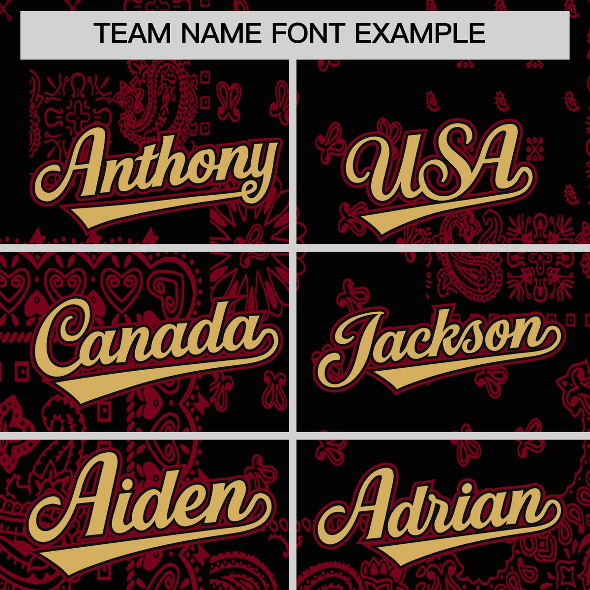 Custom Crimson Black White Cashew Flower Graffiti Pattern V-Neck Hockey Jersey| KXKSHOP