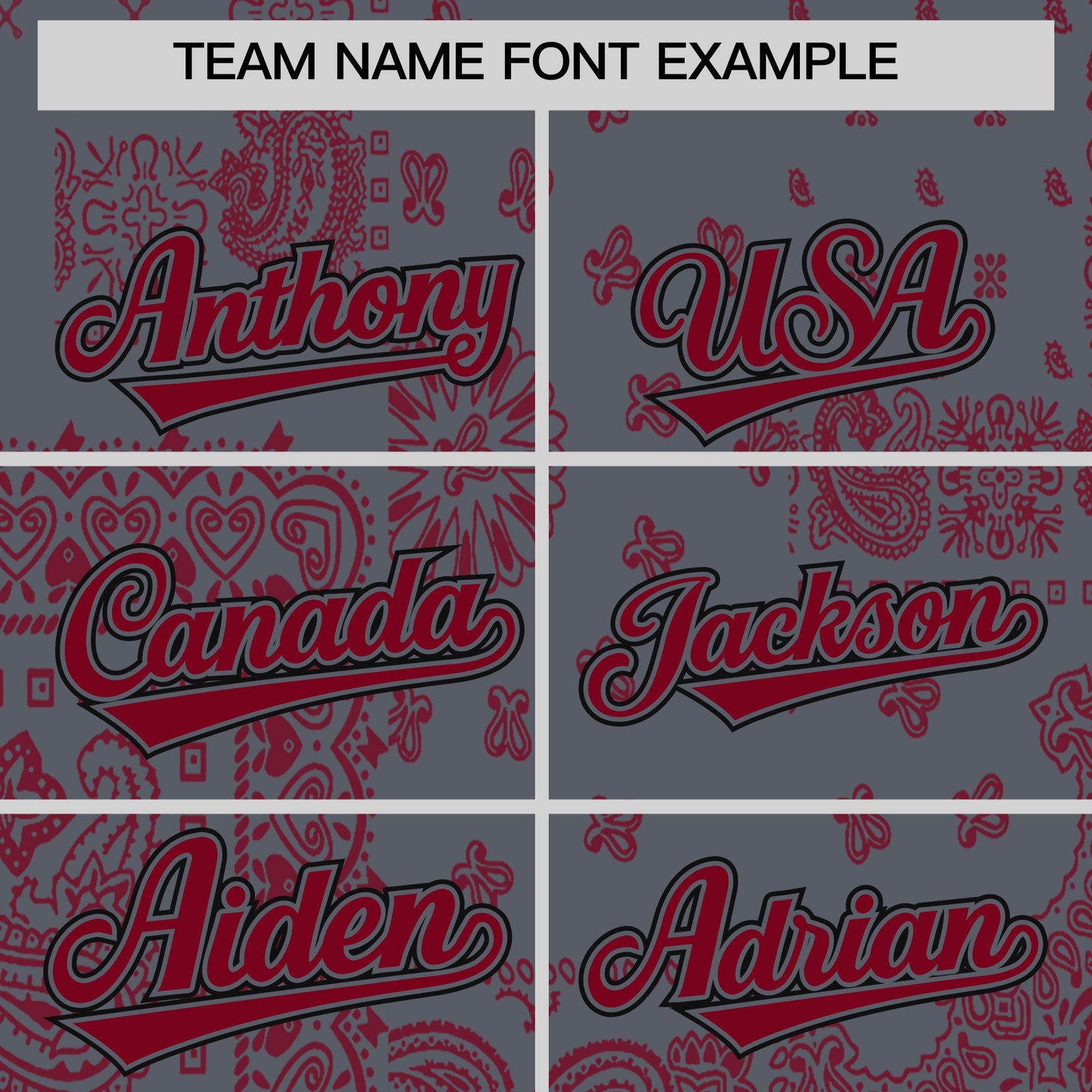 Custom Red Dark Gray White Cashew Flower Graffiti Pattern V-Neck Hockey Jersey| KXKSHOP