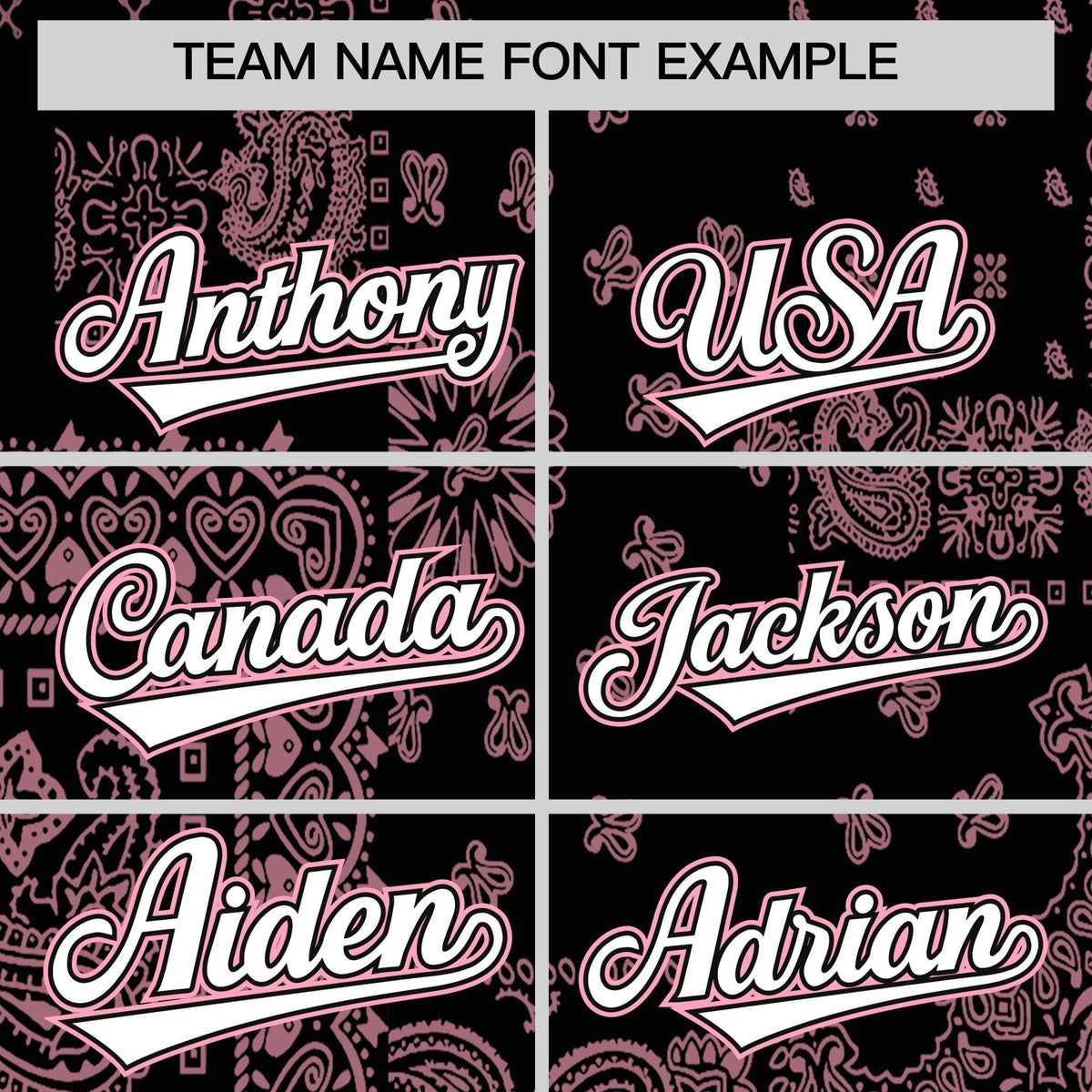 Custom Light Pink Black White Cashew Flower Graffiti Pattern V-Neck Hockey Jersey| KXKSHOP