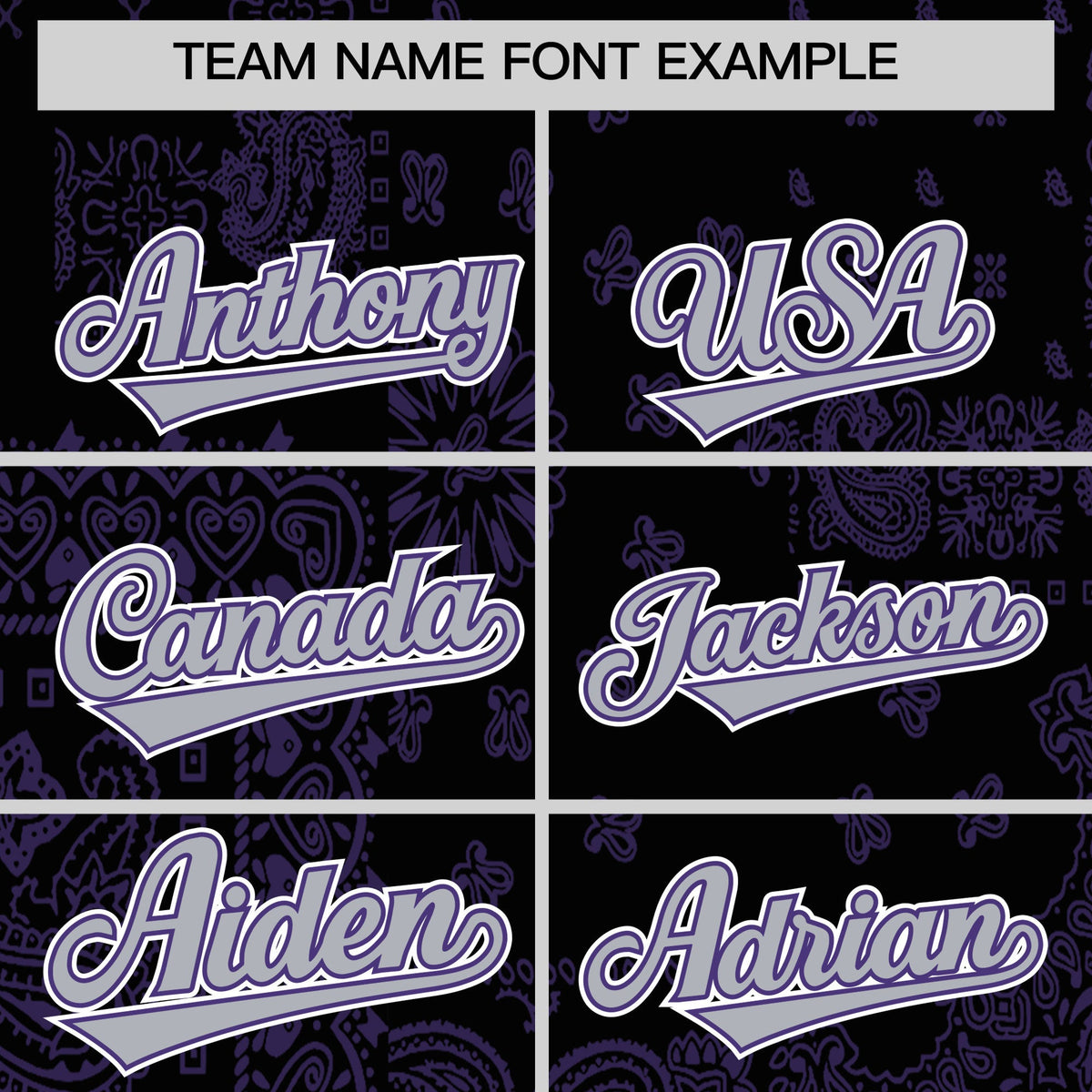 Custom Purple Black White Cashew Flower Graffiti Pattern V-Neck Hockey Jersey| KXKSHOP