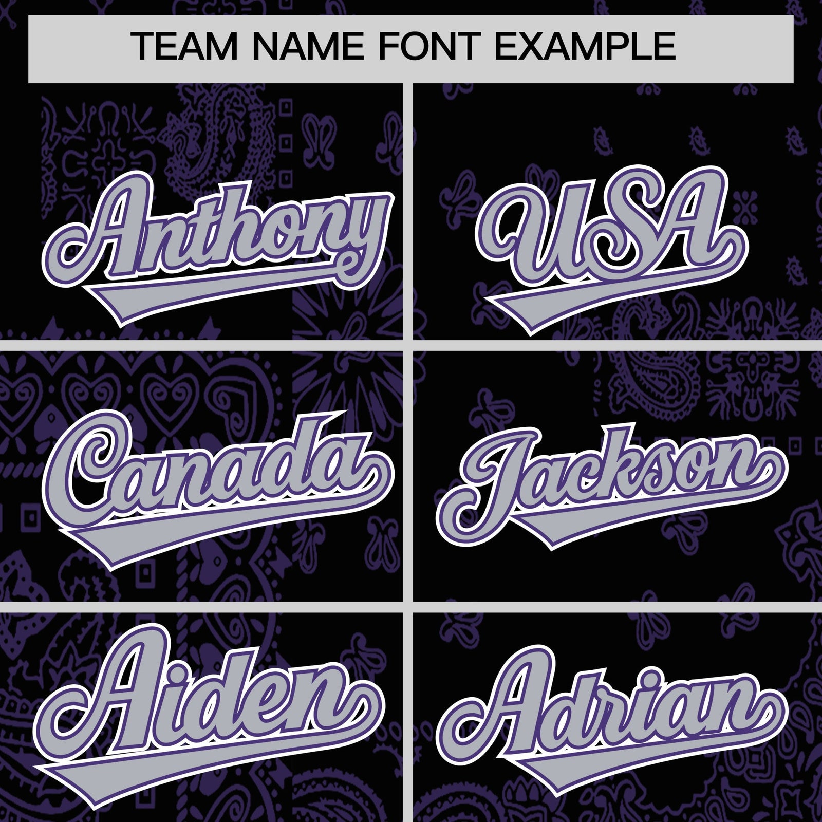 Custom Purple Black White Cashew Flower Graffiti Pattern V-Neck Hockey Jersey| KXKSHOP